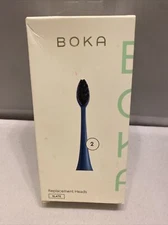 Toothbrush Replacement Heads 2-Pack Charcoal Activated Slate for Electric Boka