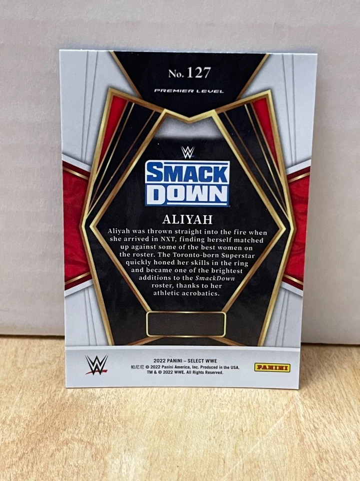 Aliyah 2022 Panini Select WWE #127 WRESTLING Card - Image 2 of 2