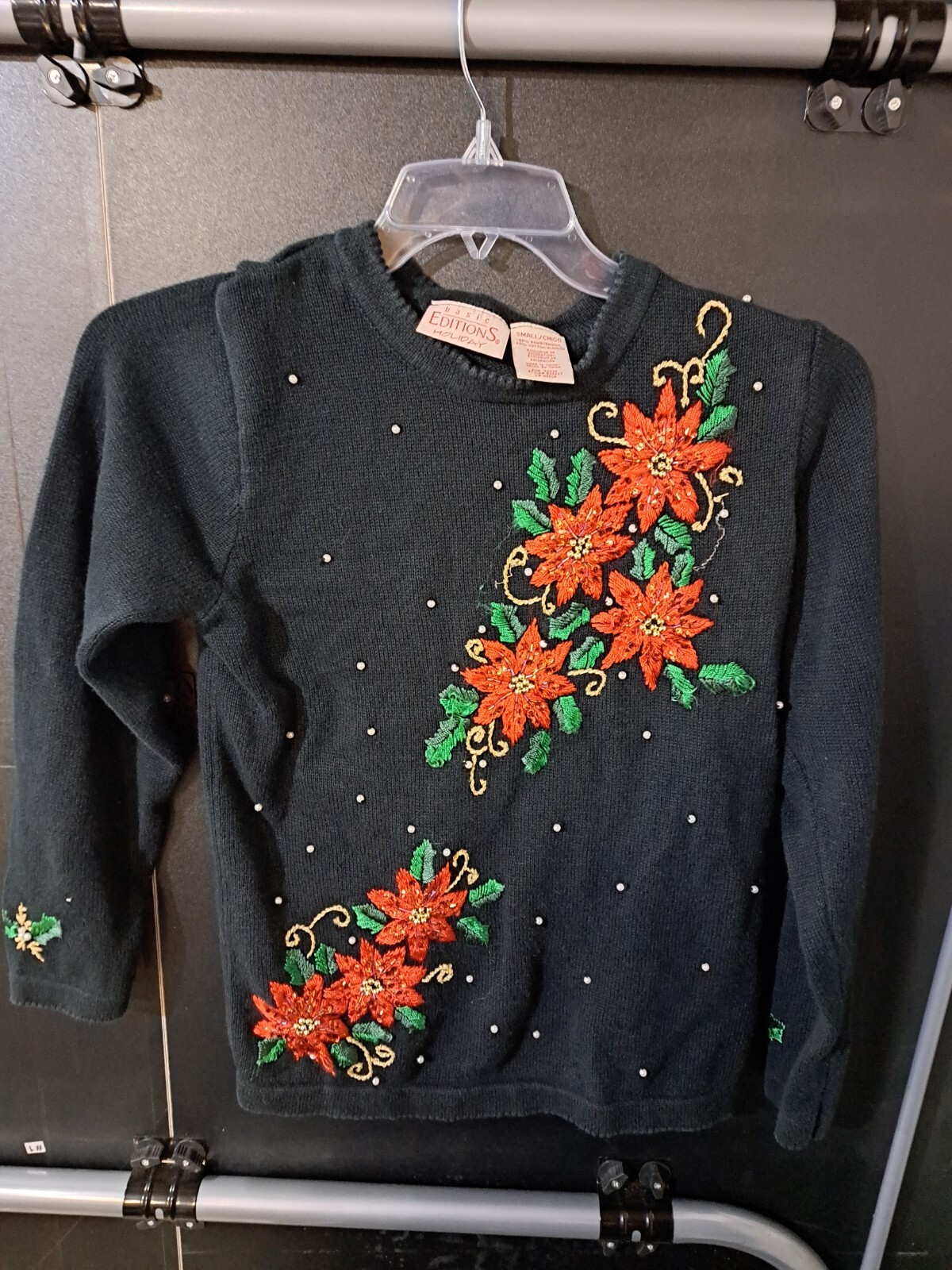 Vintage Small Basic Editions Holiday Sweater ( Se… - image 1