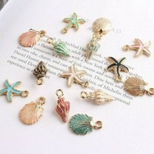 15Pcs Conch Sea Shell Pendants Making DIY Handmade Craft Jewelry Decoration