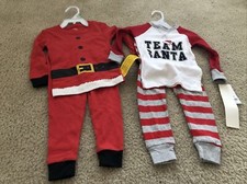 New Lot Of Boys Carter  s X Mas Pajamas-size 18 Months