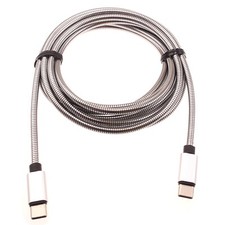 Type-C to USB-C 6ft Metal PD Cable Charger Cord Power Wire Sync for Cell Phones