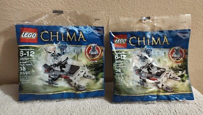 NEW Sealed Lot of 2 Lego Chima Poly Bag Set 30251
