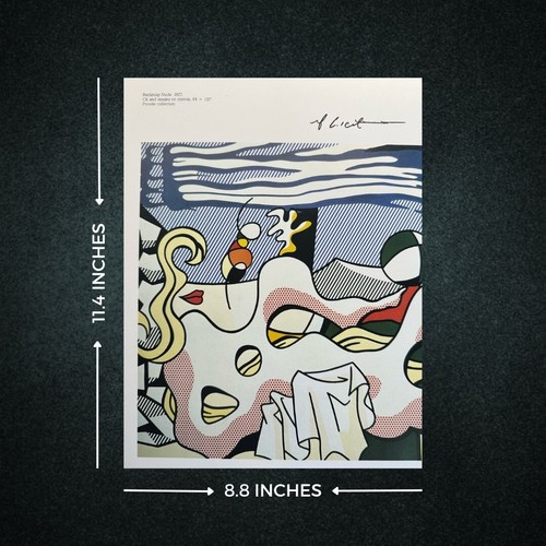Impresión firmada por Roy Lichtenstein - Desnudo reclinado, 1977, edición limitada, arte pop - Imagen 2 de 7