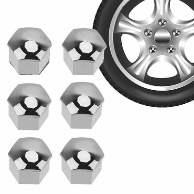 20-Piece Universal 17mm Lug Nut Cover Kit - Black, Silver, Or Gray, Includes Anti-Theft Caps & Extractor Tool
