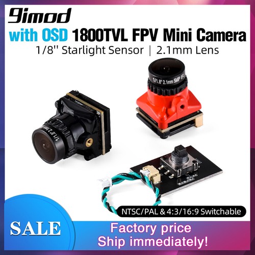 Mini cámara 9IMOD FPV 1800TVL 5MP sensor de luz estelar de 1/8 pulgadas para drone de carreras RC - Imagen 5 de 25