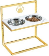 Adjustable Dog Bowl Stand Feeder Raised Elevated Food Water Pet Feeding Station
