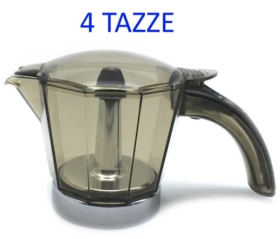 Caraffa 4 Tazze per Caffettiera Alicia DELONGHI Ricambi Moka Caffè EMKE42 EMK4