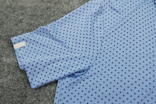 Polo Ralph Lauren RLX adulto media M blu geometrica golf traspirante uomo - Foto 8 di 13