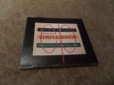 CD SINGLE SIMPLE MINDS BALLD OF THE STREETS BELFAST CHILD MANDELA DAY BIKO 5'' CD