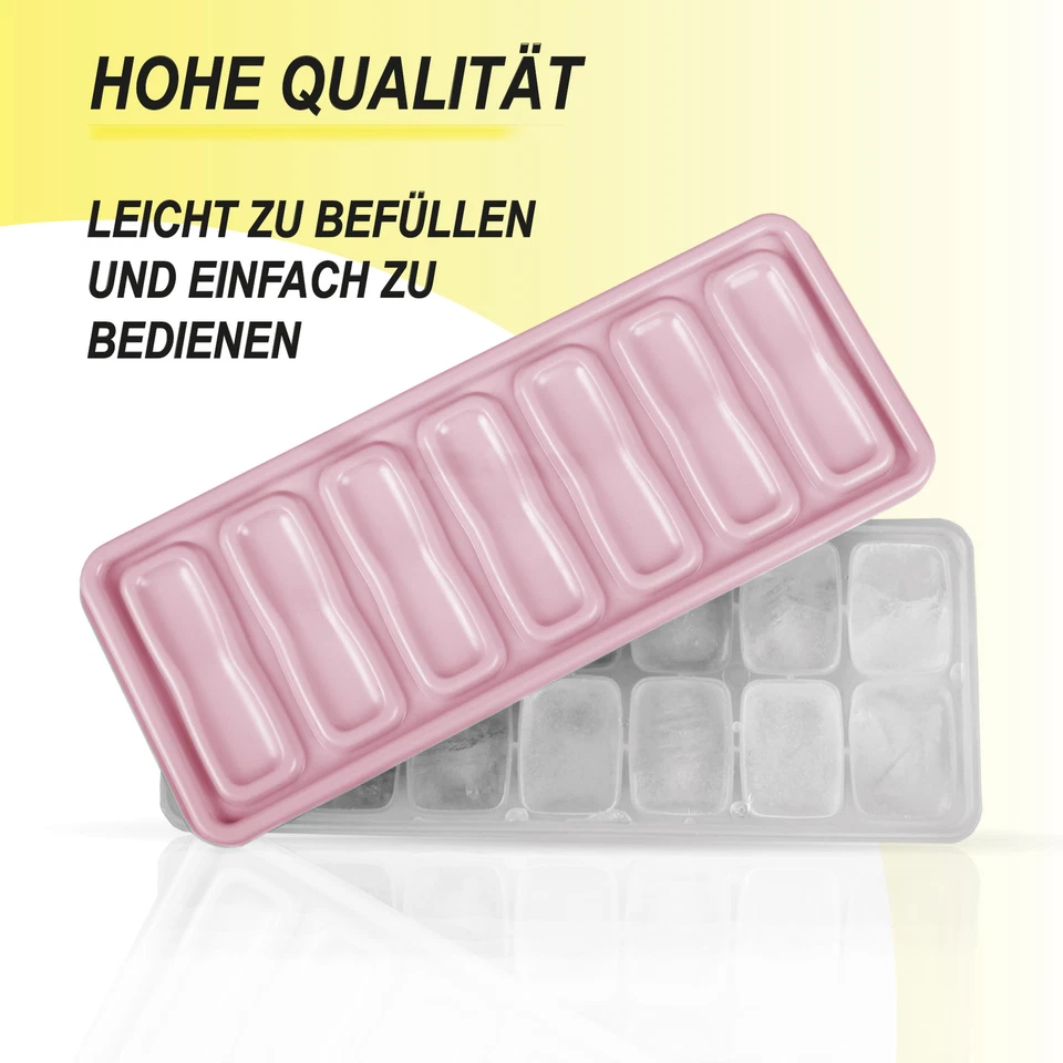 Eiswürfelform mit Deckel Eiswürfelbehälter Eiswürfelbox Ice Cube 25x10x3,5cm Eis - Bild 4 von 4