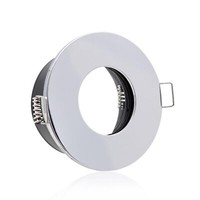 3Xeinbaustrahler IP65 Chrom Rund Badezimmer Sauna GU10 Fassung L 230V