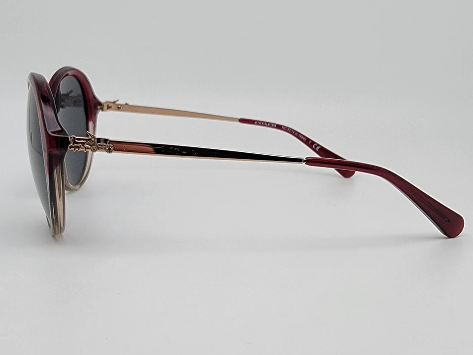 蔻驰 HC8214 L1650 547387 红色沙色渐变镜框灰色镜片太阳镜带盒 — 第 4/4 张图片