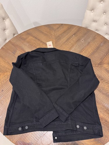 Levis Black Jean Denim Trucker Jacket Men’s Sz XL - Picture 6 of 6