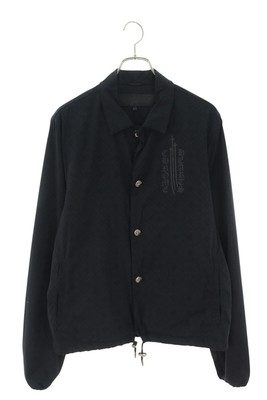 Chrome Hearts Size M Riggins Fbrc English Print Nylon Coach Jacket 