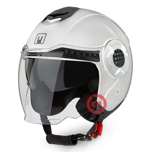 MPH DJ CASCO JET MOTO SCOOTER DOPPIA VISIERA OMOLOGATO ECER-22-05 BIANCO  LUCIDO | eBay