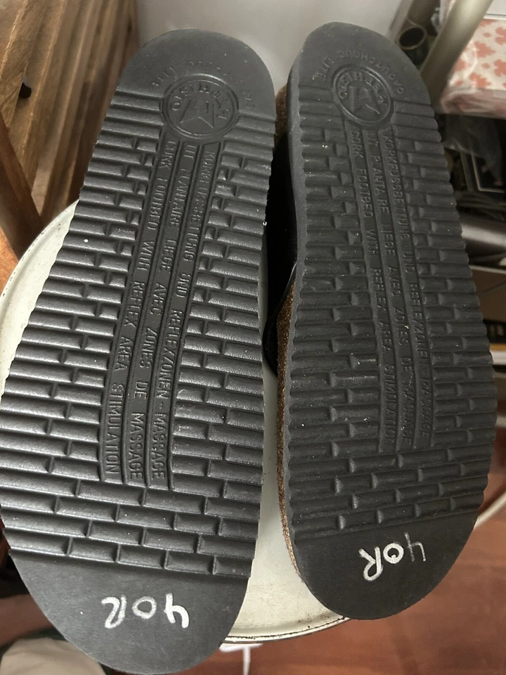 Chanclas MEPHISTO Violette Air - Flor Relax para mujer 10 EUR 42 cuero negro Foto 4 de 4