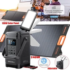 240W Power Station Portable Solar Generator /100W Solar Panel /Charging Station