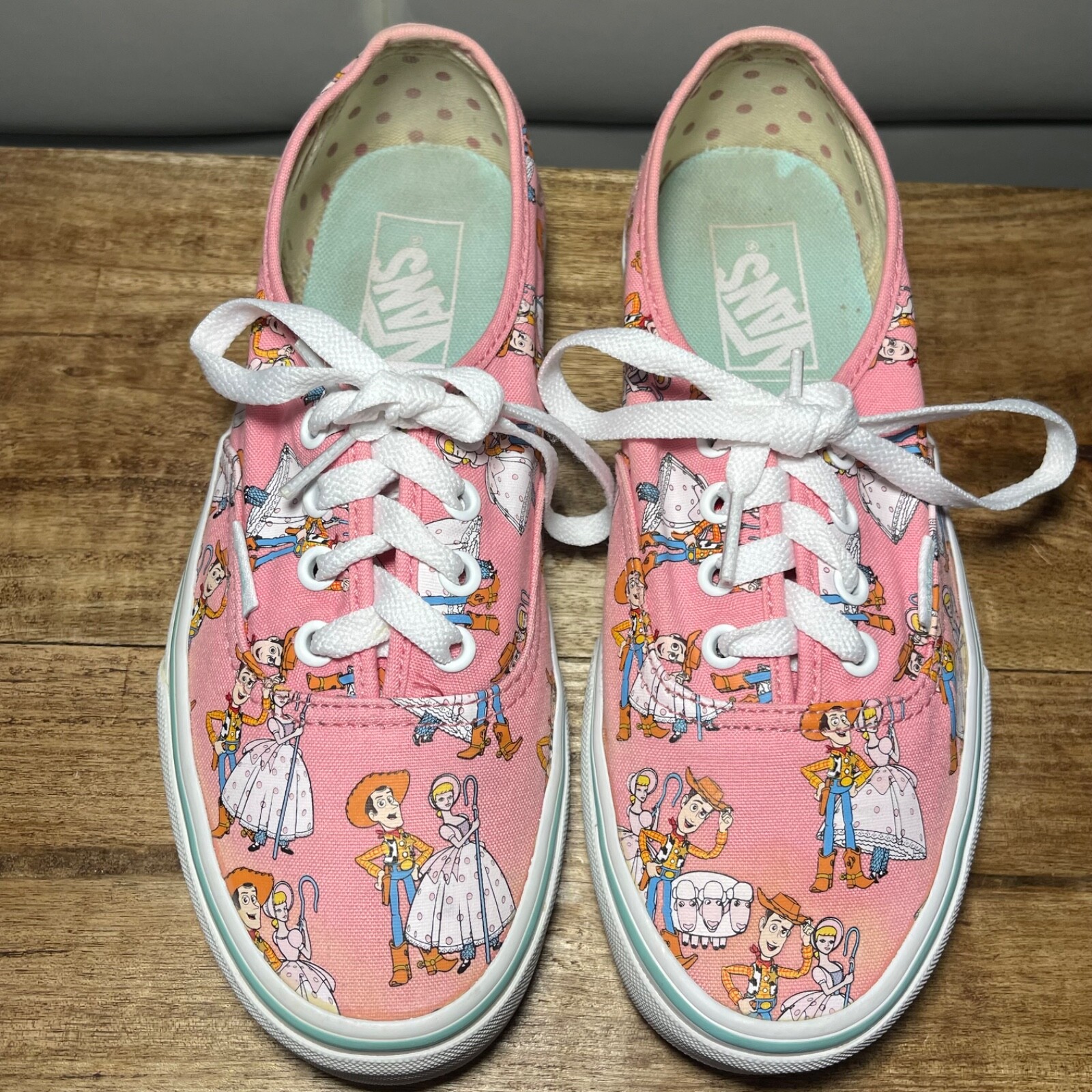 Vans Disney Pixar Toy Story Woody Bo Peep pink shoes US Women's