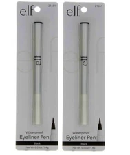 E.L.F Waterproof Black Eyeliner Pen, 0.05 oz - 2 PACK