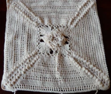 New Crochet Pillow Cover 13"X13" inch Crochet Square Classic Boho Home Décor