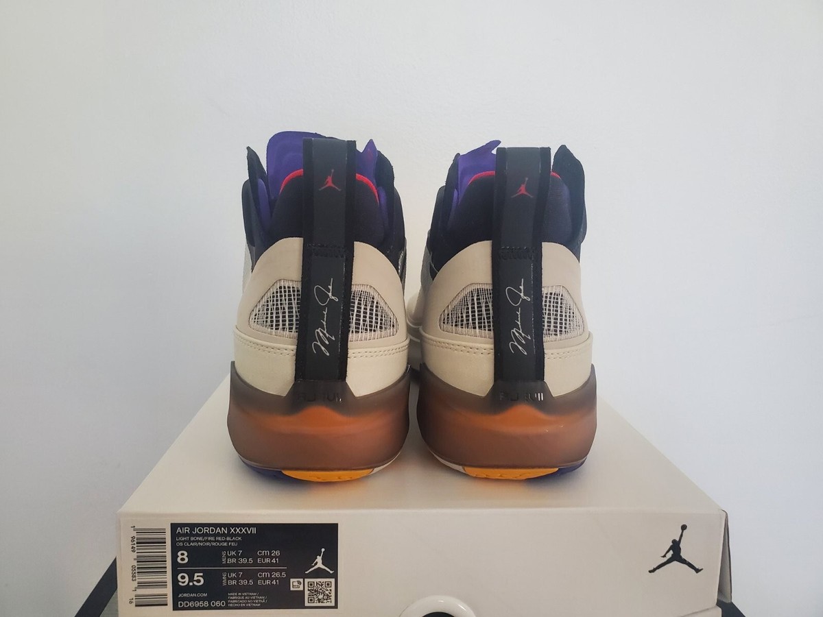 Air Jordan XXXVII​ Men - Light Bone/Fire Red/Black - Size 12 