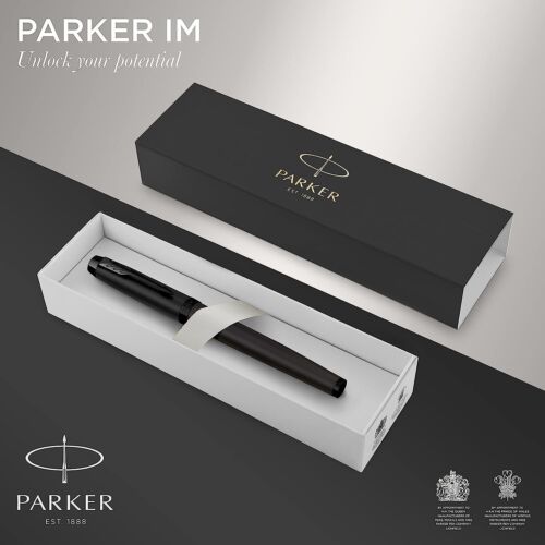 Parker Füllhalter IM Achromatic Füller in matt schwarz Federbreite M Geschenkbox - Bild 2 von 7