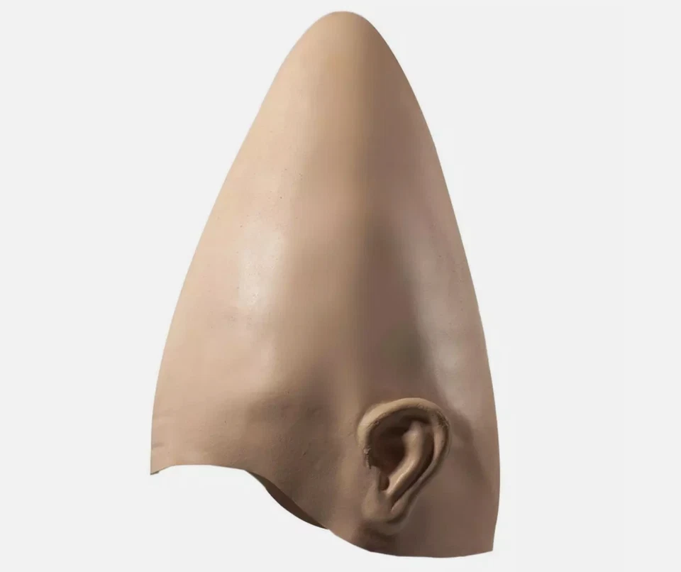 Máscara Cabezas de Cono Cono Cono Cono Alienígena Piel Calva Cubierta de Cabeza Disfraz Látex Cabezas en Forma de Huevo Foto 2 de 4