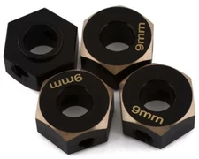 Samix SCX-6 Brass Hex Adapter (4) (9mm) [SAMSCX6-4063-9]