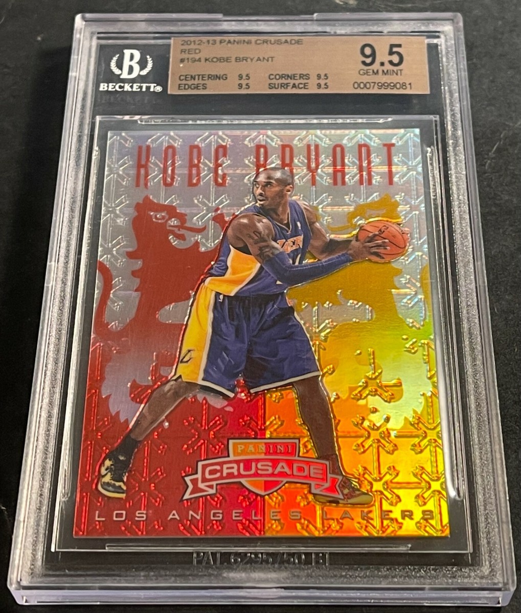 2012 KOBE BRYANT PANINI CRUSADE RED PRIZM REFRACTOR #194 BGS 9.5 