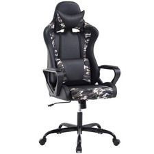 PC Gaming Chair Office Chair Desk Chair with Lumbar Support Arms Headrest Hig...