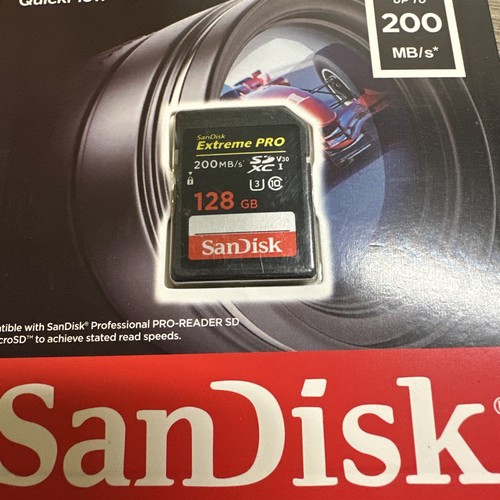 SanDisk Extreme PRO 128GB UHS-I U3 SDXC 200MB/s 4K Memory Card SDSDXXD-128G - Picture 2 of 4