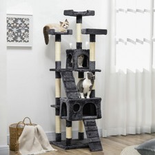 PawHut 173cm Cat Tower Scratching Post Activity Centre for Indoor Refurbished