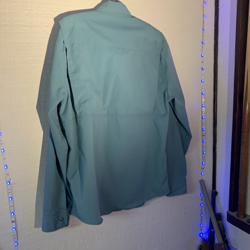 LL Bean Button Up Angelhemd Herren Reg Medium Grün Langarm Belüftet Nylon - Bild 7 von 7