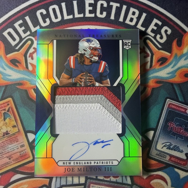 Joe Milton 2024 National Treasures #161 Prem Silver Rookie Patch Auto /35 RPA