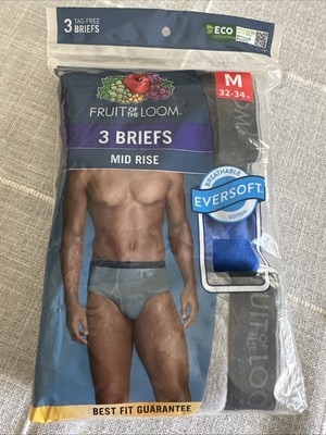 Fruit of the Loom Men`s 3-Pack Assorted Fashion Brief Mid Rise Medium 32-34