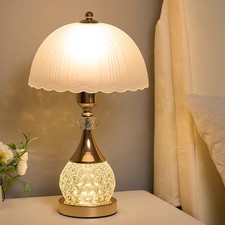 Classic Luxury Glass and Metal Table Lamp Ideal for Any Room Décor