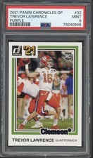 2021 Panini Chronicles DP Trevor Lawrence Rookie RC Purple /49 #32 PSA 9 Mint 