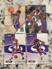 Ray Allen Lot Of 4 Rookie Cards And Star Quest Milwaukee Bucks Upper Deck NBA