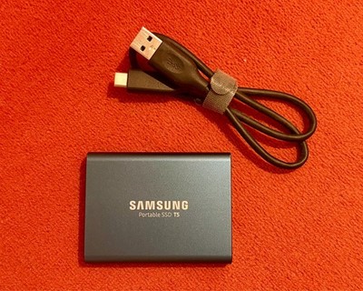 Samsung Portable SSD T5 500 GB - Blau - voll funktionsfähig! MU-PA500B