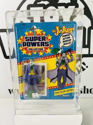 DC Super Powers The Joker Vintage Kenner 1985 23Bak MOC Sealed Nice Acrylic Cas