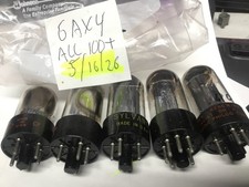 5x 6AX4 Tubes Sylvania Philco all tested 5/15/26 results ALL TEST 100 To 110