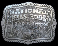 MH12131 UNUSED NFR 1999 NATIONAL FINALS RODEO HESSTON COLLECTOR BUCKLE