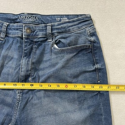 Arizona Jean Co Hi Rise Jegging Size 17 Juniors Medium Wash Blue