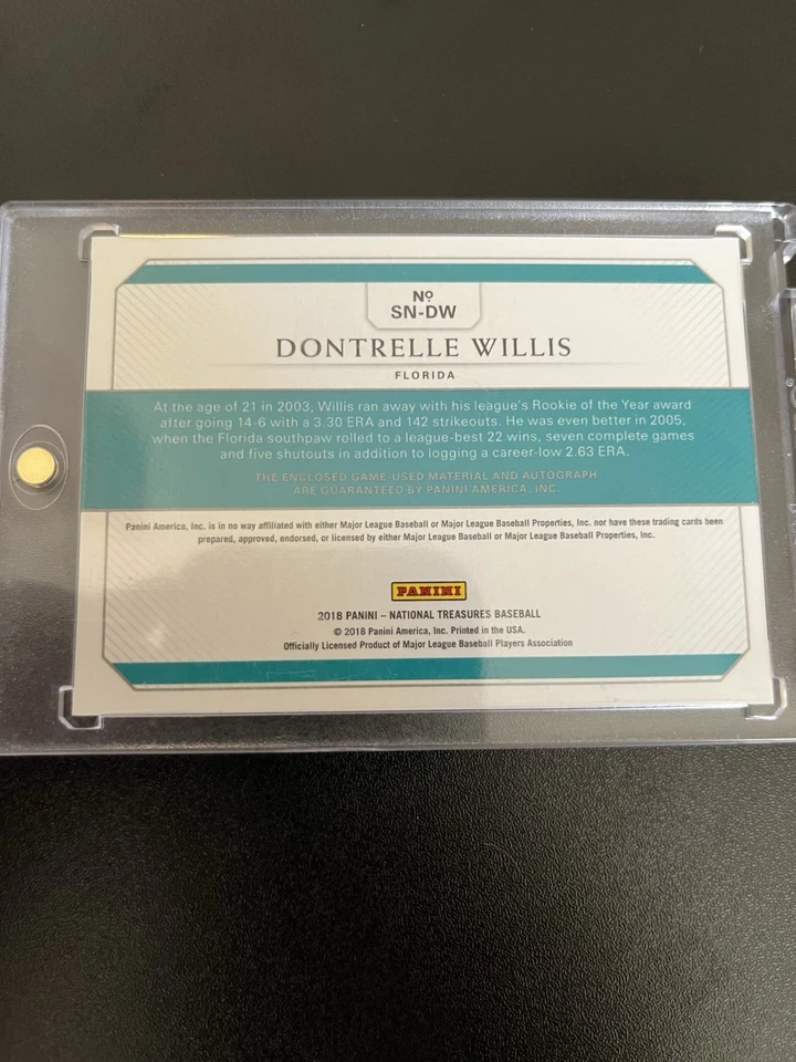 2017 帕尼尼国家宝藏 #SN-DW - Dontrelle Willis D-TRAIN 亲笔签名 /99 — 第 2/2 张图片