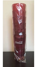 New (6) Coke Coca Cola Restaurant Red Plastic Tumblers Cups 16oz Carlisle