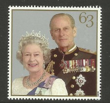 GB 1997 QE2 63p Royal Golden Wedding QE2 & Prince Phillip Umm SG 2014 ( H827 )