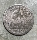 1857 SEATED LIBERTY HALF DIME