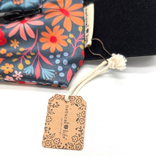 NWT Natural Life On the Run Waist Belt Running Belt Pouch Blue Floral Design - Picture 2 of 5