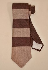 VTG Men's 1950s NOS Brown  White Striped Necktie 50s Tie